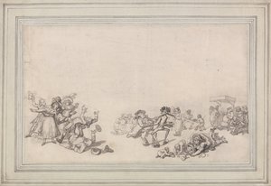 蛇紋岩の上でスケート 作： Thomas Rowlandson